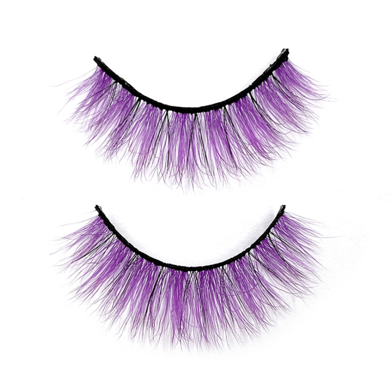 Color Lash Strips Faux Mink  Magic Purple ANE009