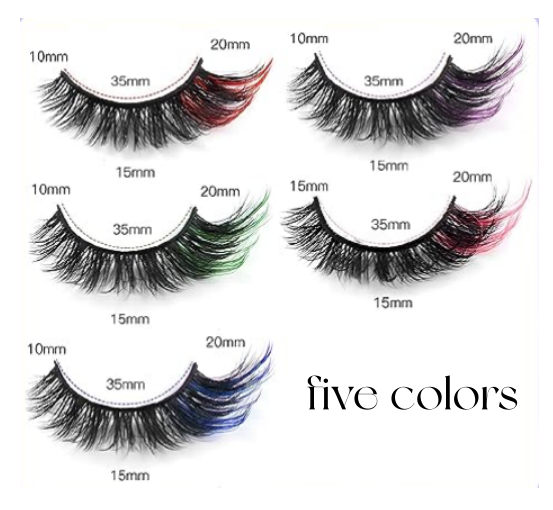 3D Colored Lashes Mix Wispy Dramatic Cat Eye Make-up Artist Faux Mink Cruelty Free